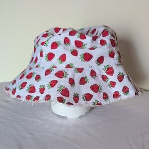 Strawberry Print Adult Bucket Hat